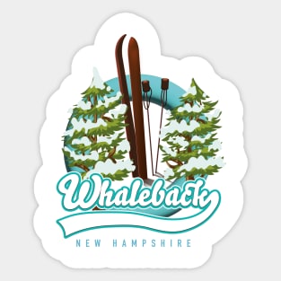 Whaleback New Hampshire retro ski logo Sticker